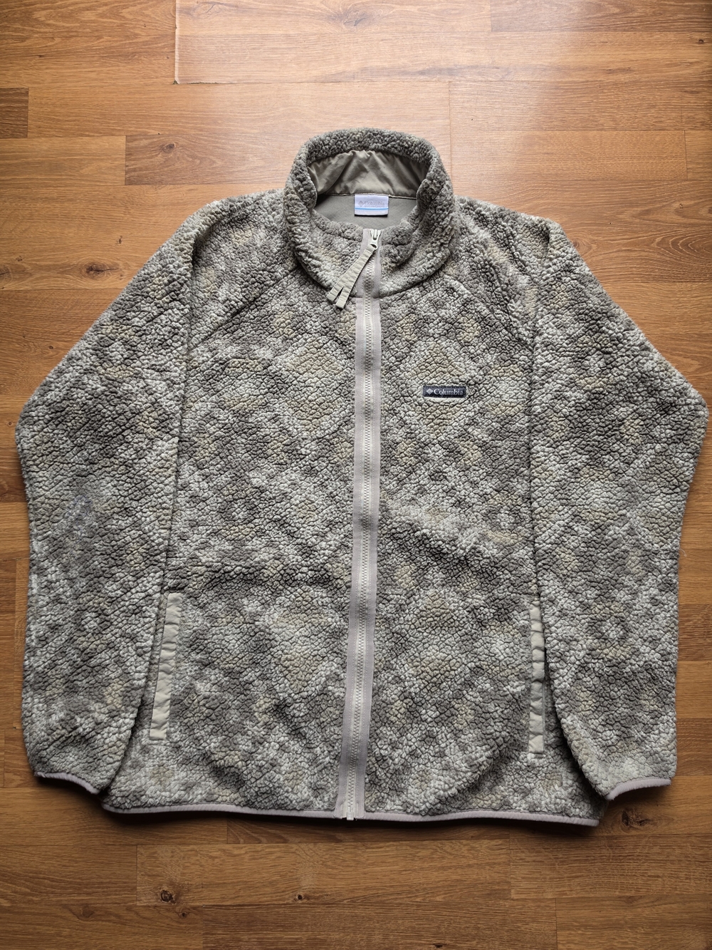 Columbia Olive Teddy Fleece Full-Zip Jacket